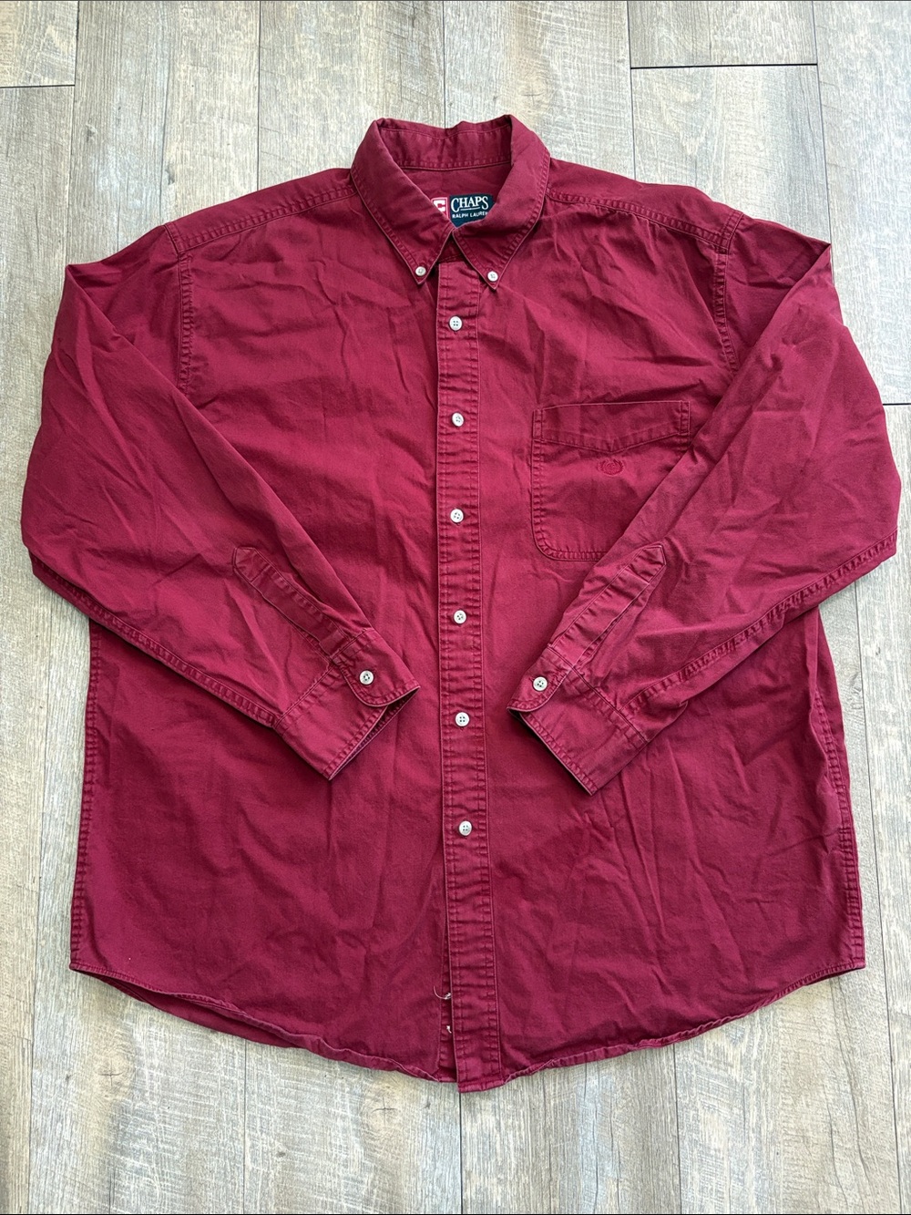 Chaps by Ralph Lauren Button-Down Shirt - Wine Red